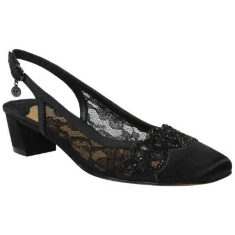 J. Renee` Faleece Black Slingback (Women)