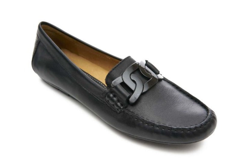 Vaneli Aiker Black Leather Loafer (Women)