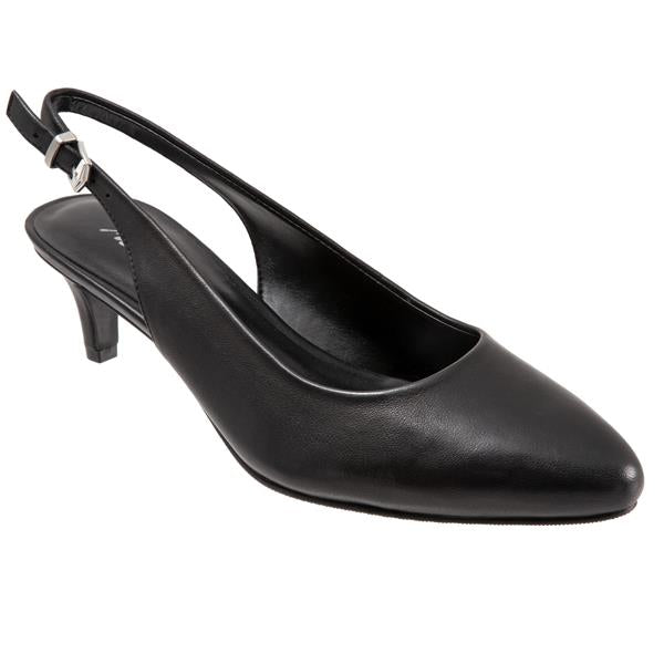 Trotters Keely Black Leather Pump (Women)