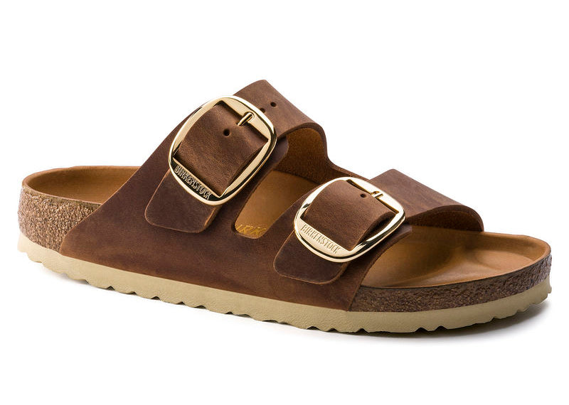 Birkenstock Arizona Big Buckle Cognac Leather Sandal (Women)