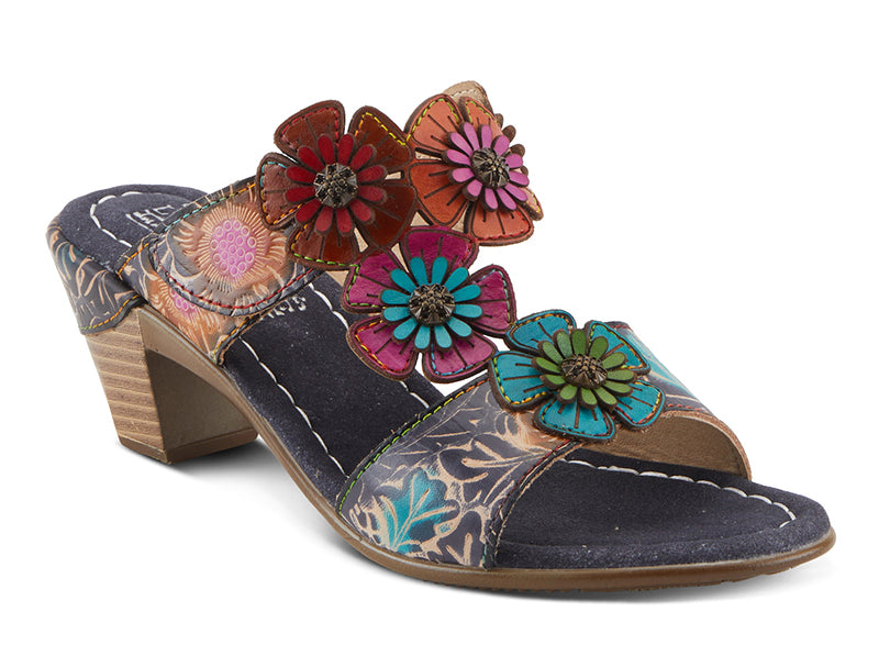 L' Artiste Summer Fun Navy Multi Sandal (Women)