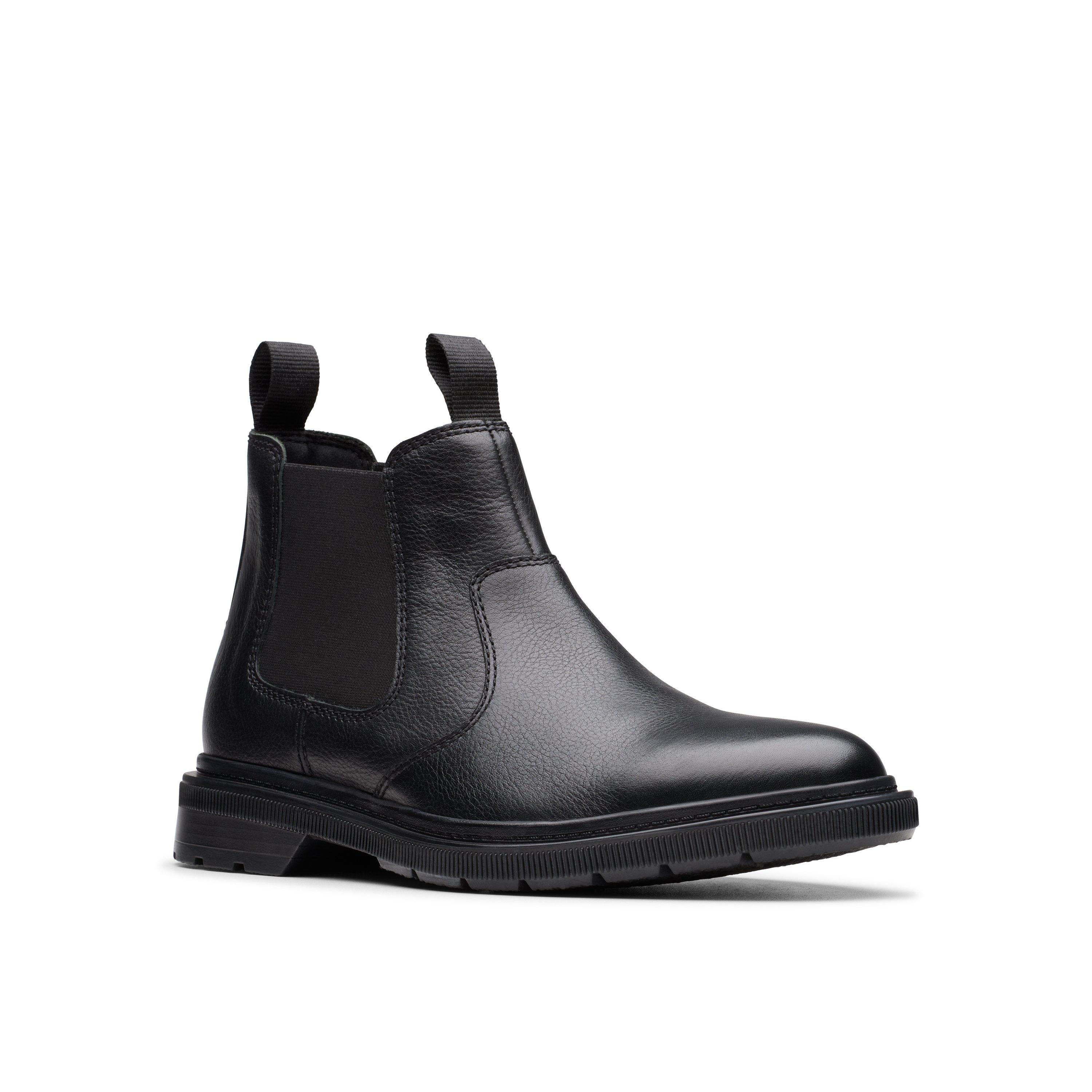 Clarks Men's Burchill Up Chelsea Boot - Black