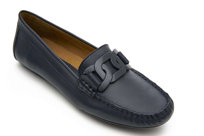 Vaneli Aiker Navy Leather Loafer (Women)