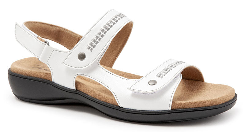 Trotters Venice White Leather Sandal (Women)