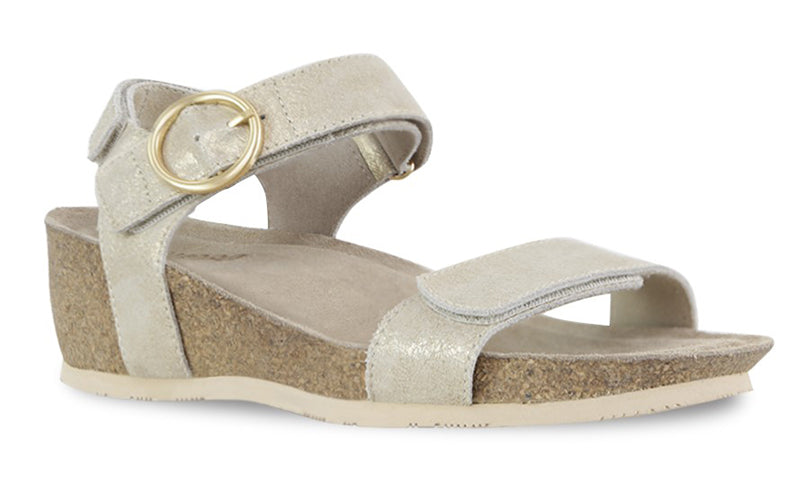 Munro Sintra Gold Leather Sandal (Women)