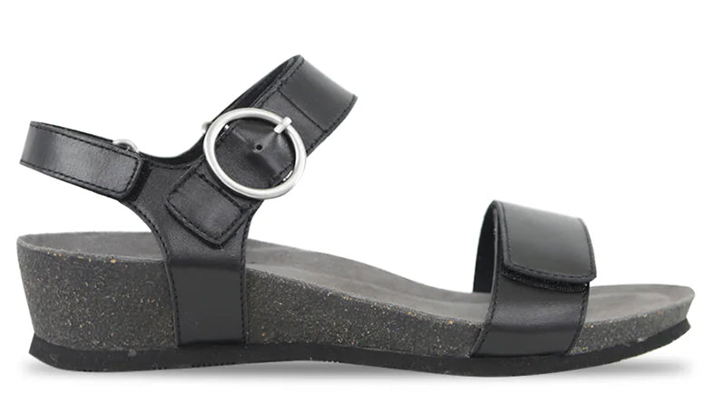 Munro Sintra Black Leather Sandal (Women)