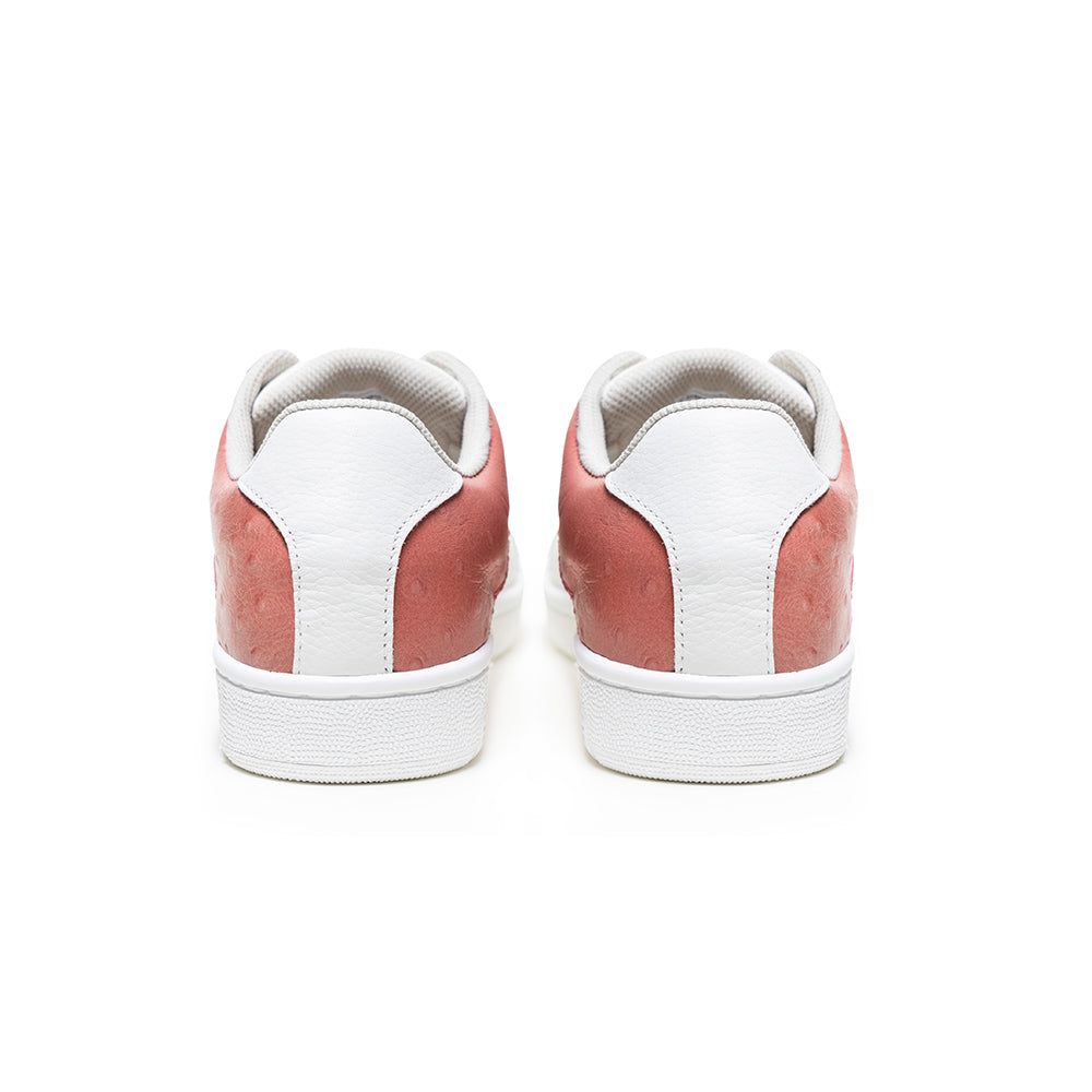 Women's Icon OG White Pink Logo Leather Sneakers 91943-011