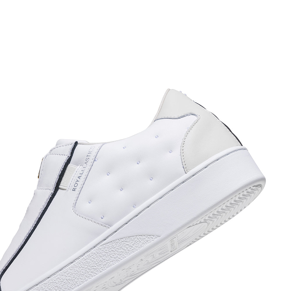 Men's Adelaide Lux White Black Leather Sneakers 02731-009