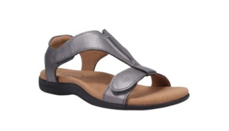 Taos The Show Pewter Leather Sandal (Women)