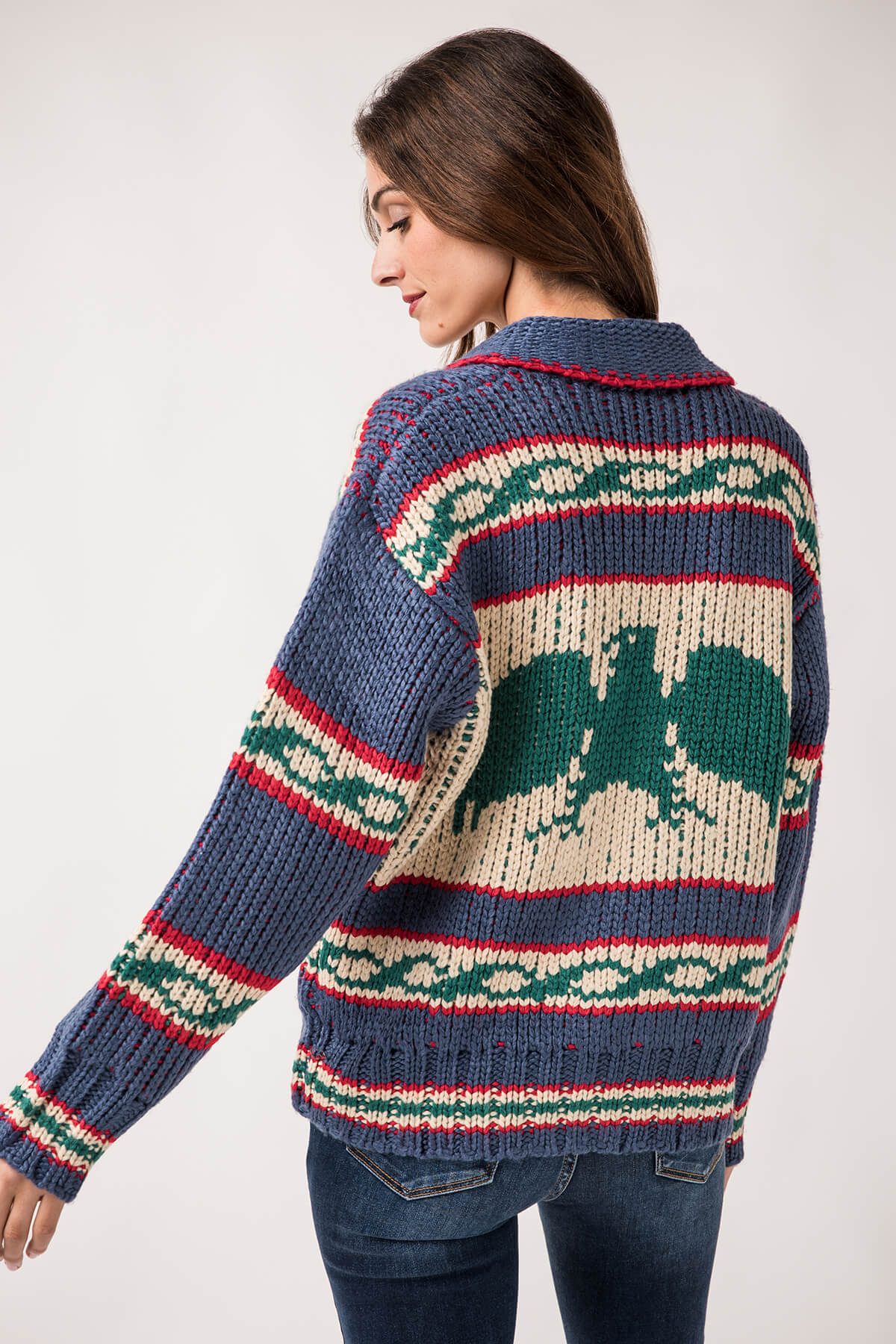 Bailey Rose Reindeer Chunky Knit Sweater