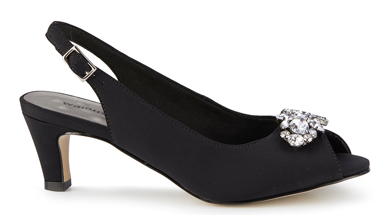 Walking Cradles Jordana Black Fabric Pump (Women)