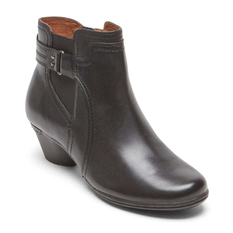 Cobb Hill Laurel Bootie Black Leather Boot (Women)