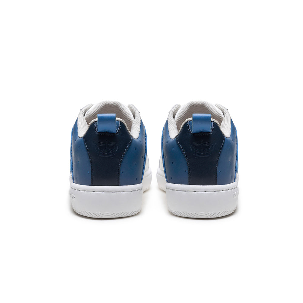 Men's Icon 2.0 White Blue Logo Leather Sneakers 06543-055