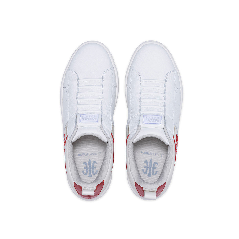 Women's Icon 2.0 White Red Logo Leather Sneakers 96531-010