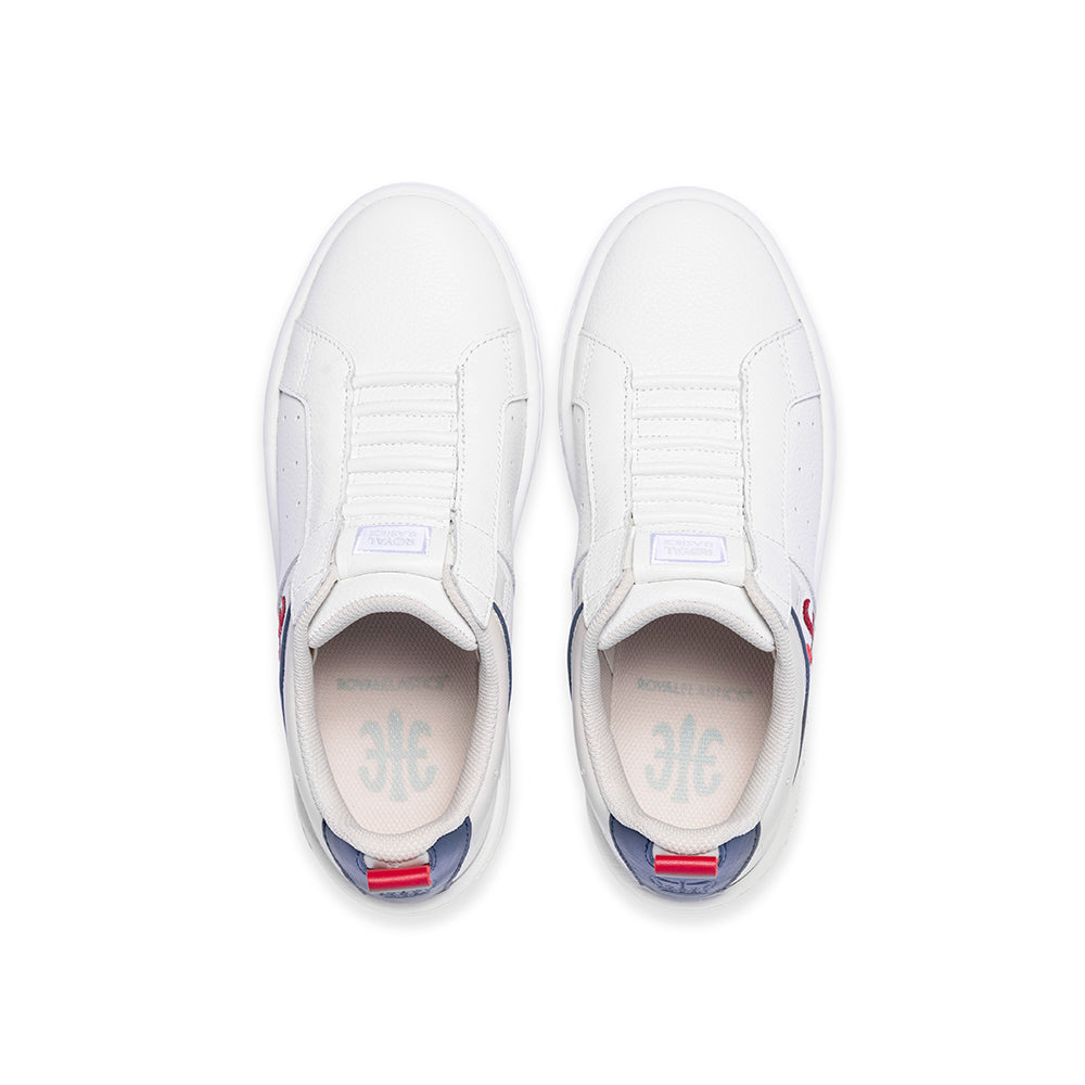 Men's Icon 2.0 White Blue Red Logo Leather Sneakers 06543-015