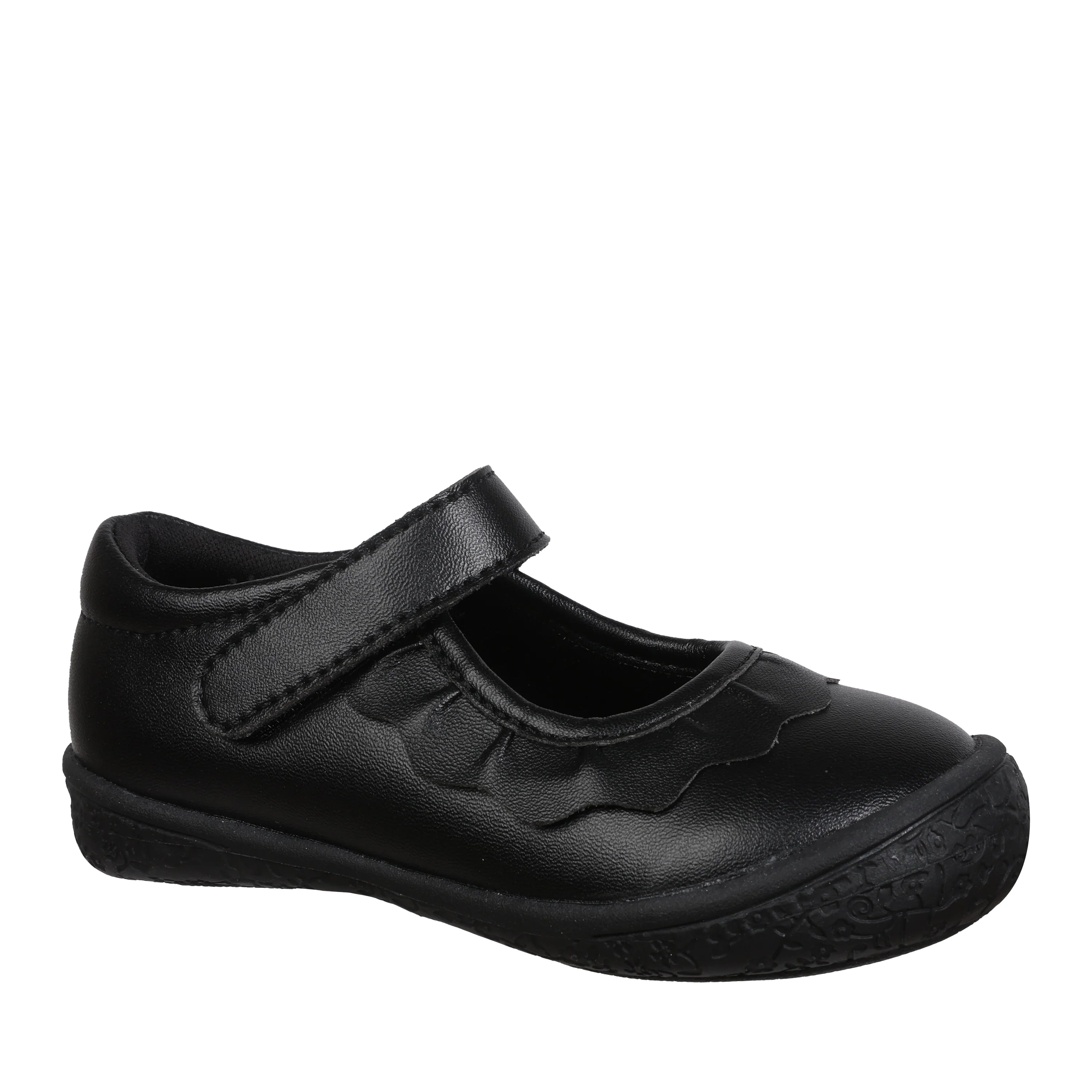 Oomphies Girls' (Sizes 5-3) Amina  Leather Mary Jane - Black/Black