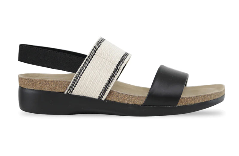 Munro Pisces Black/Natural Sandal (Women)