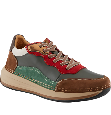 Spring Step Women's Booker Sneaker - Olive Multi