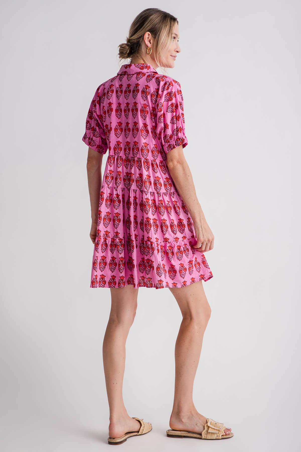 THML Medallion Print Collared Dress