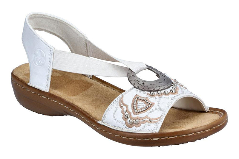 Rieker Regina B9 White Sandal (Women)