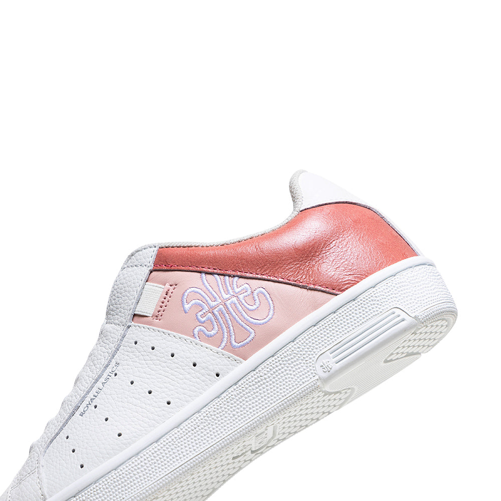 Women's Icon OG White Pink Logo Leather Sneakers 91943-011