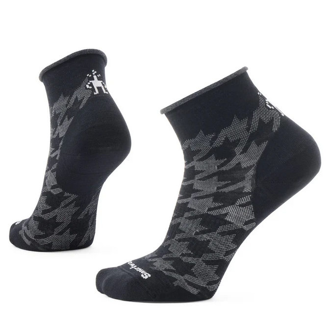 Smartwool Everyday Lifestyle Hounds Tooth Ankle Sock - Black