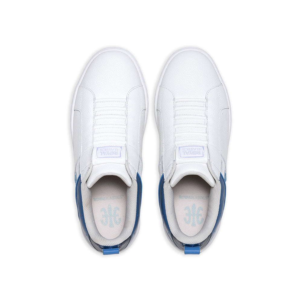 Men's Icon 2.0 White Blue Logo Leather Sneakers 06543-055