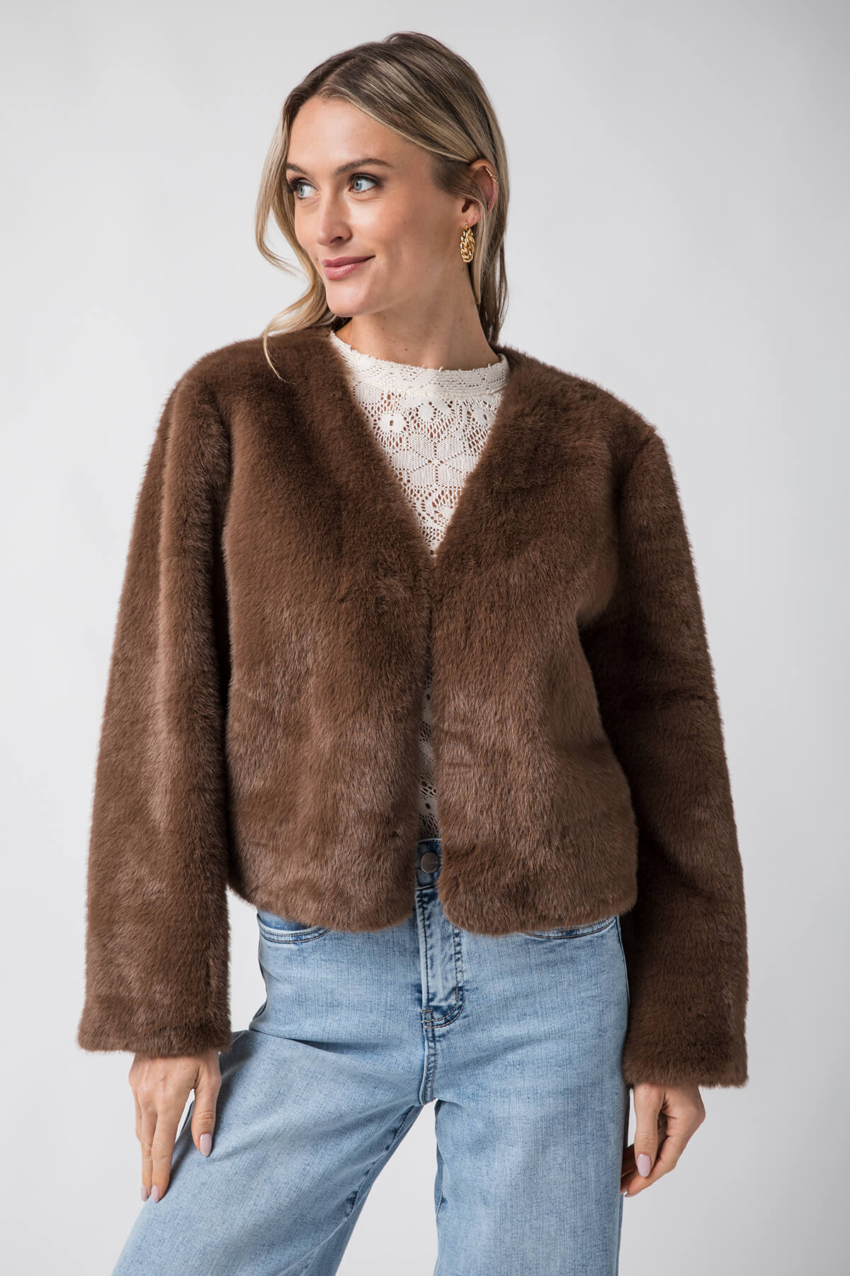 Lucy Paris Plaza Faux Fur Jacket