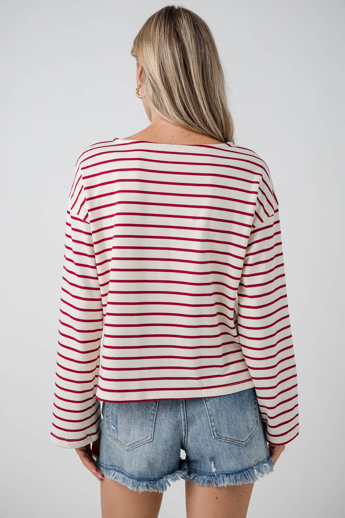 Miou Muse Striped Long Sleeve Top