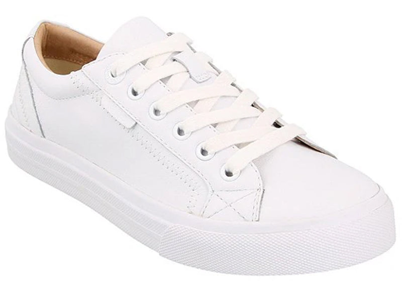 Taos Plim Soul Lux White Leather Sneaker (Women)