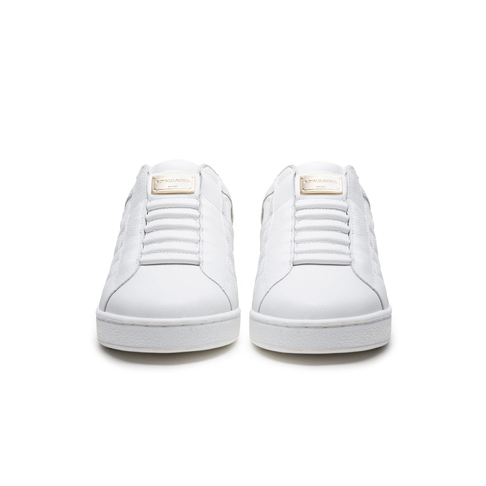 Men's Icon Lux White Black Leather Sneakers 02543-009