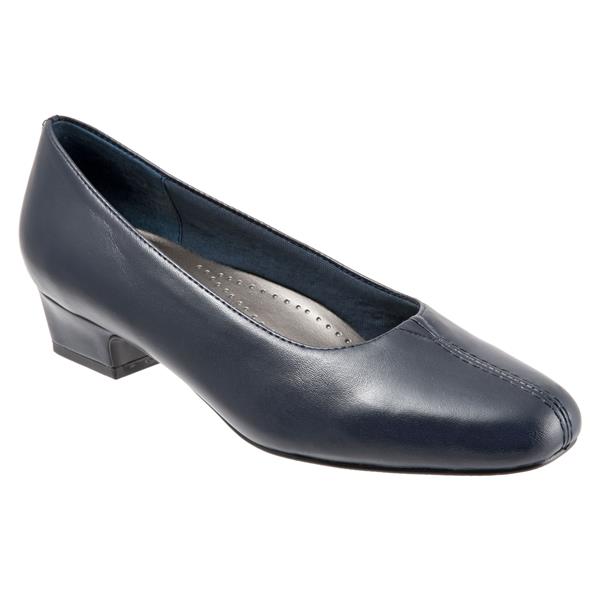 Trotters Doris Navy Leather Pump (Women)