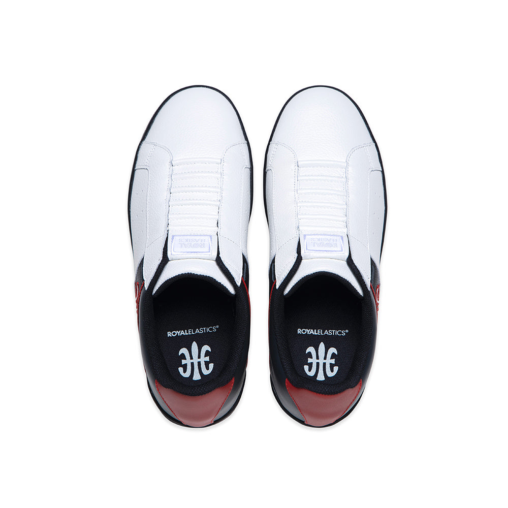 Men's Icon OG White Black Red Logo Leather Sneakers 01933-091