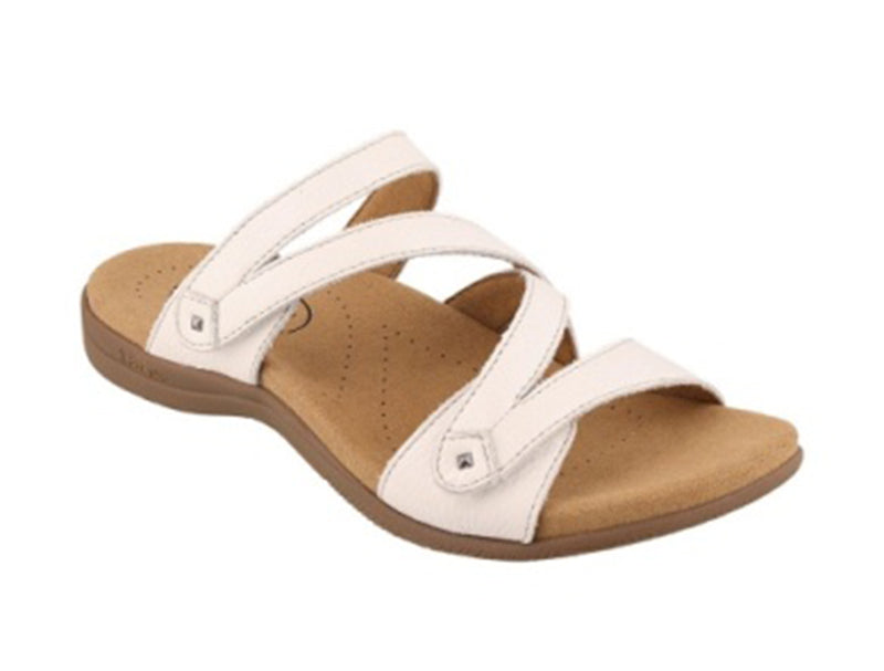 Taos Double U White Leather Sandal (Women)