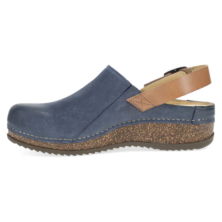 Dansko Women's Merrin Clog - Blue Burnished Suede