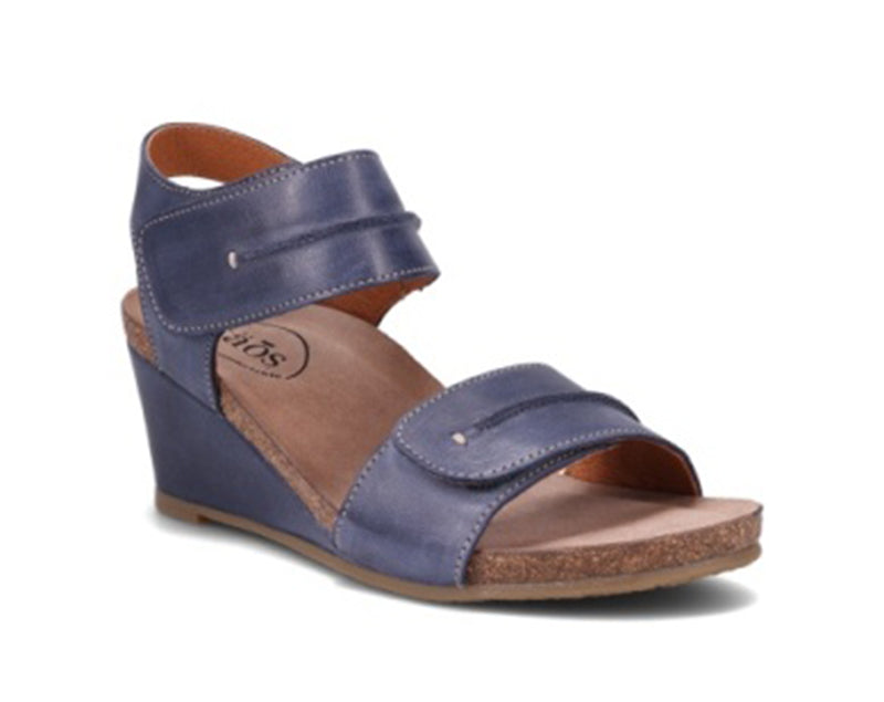 Taos Reason Dark Blue Leather Sandal (Women)