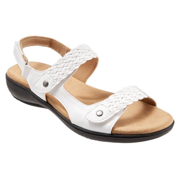 Trotters Teresa White Leather Sandal (Women)