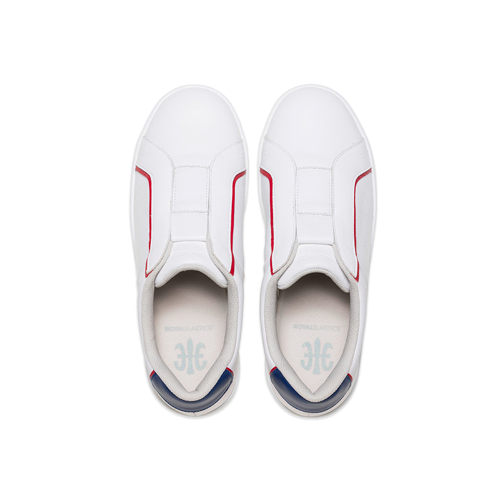 Men's Duca White Blue Red Leather Sneakers 06842-015