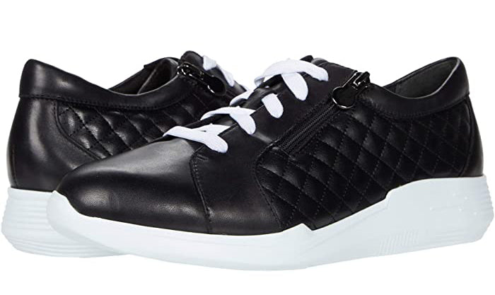 Munro Emmie Black Leather Sneaker (Women)