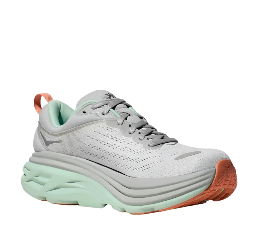 HOKA Women's Bondi 8 Sneaker - Stardust/Aqua