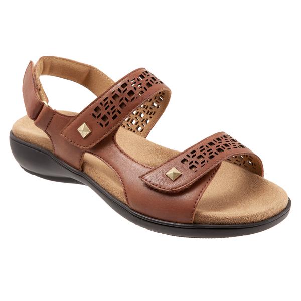 Trotters Romi Luggage Leather Sandal (Women)