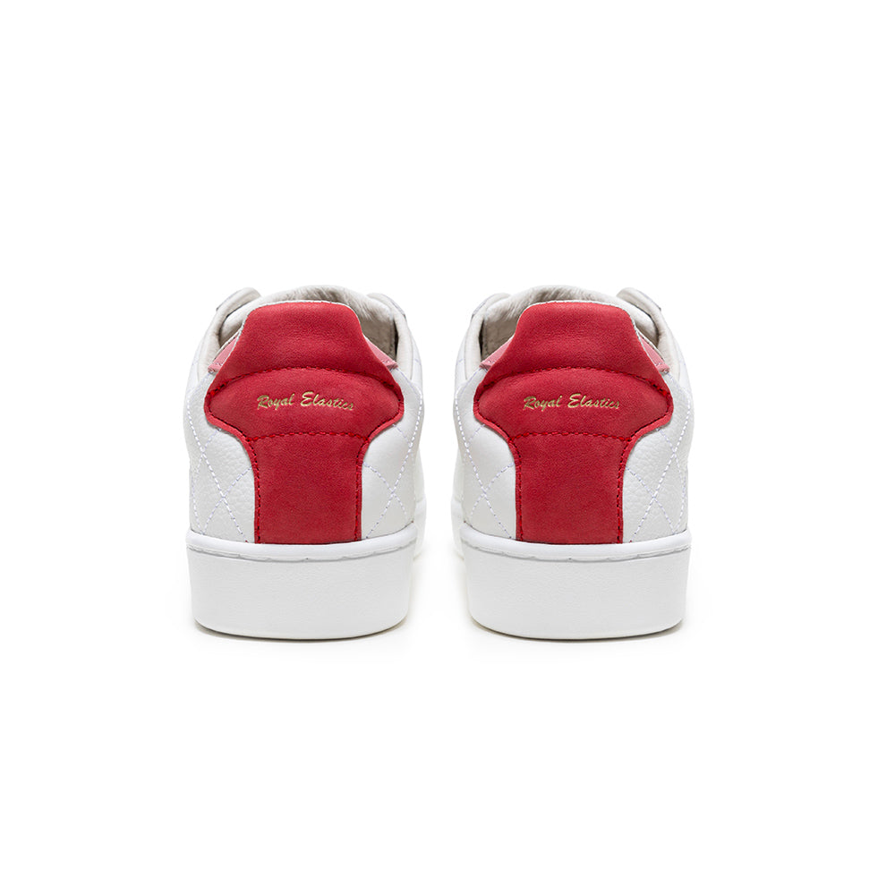 Women's Icon Lux White Red Leather Sneakers 92543-001