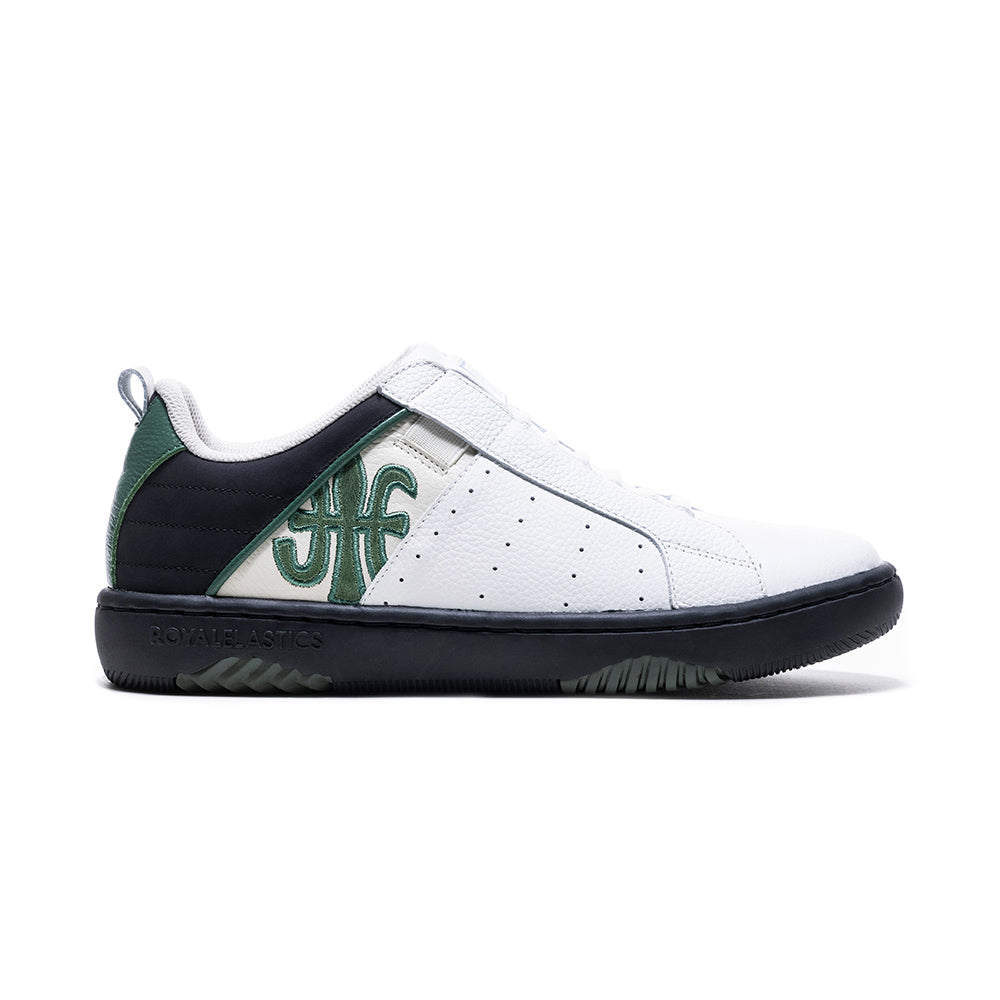 Men's Icon 2.0 White Green Black Logo Leather Sneakers 06531-094