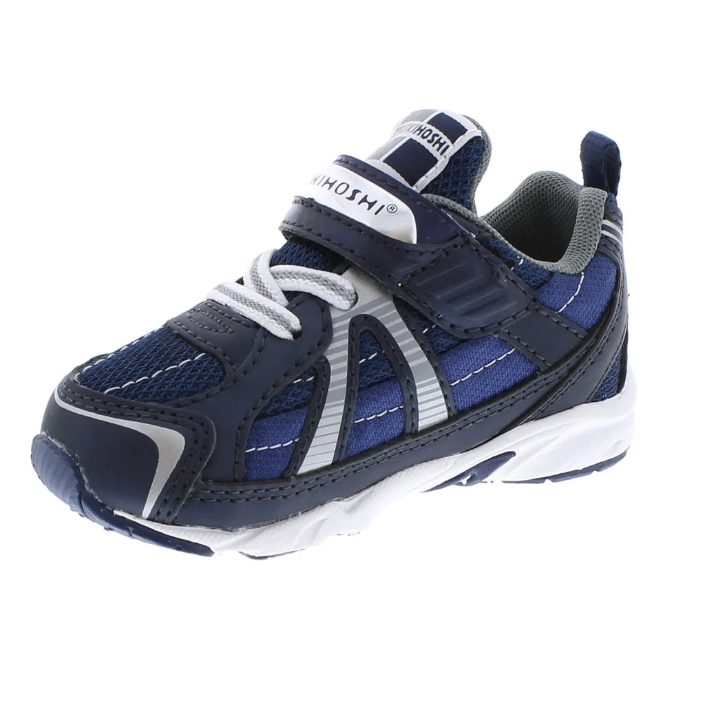 Tsukihoshi Baby Storm Sneaker (Sizes 5-8) - Navy/Silver