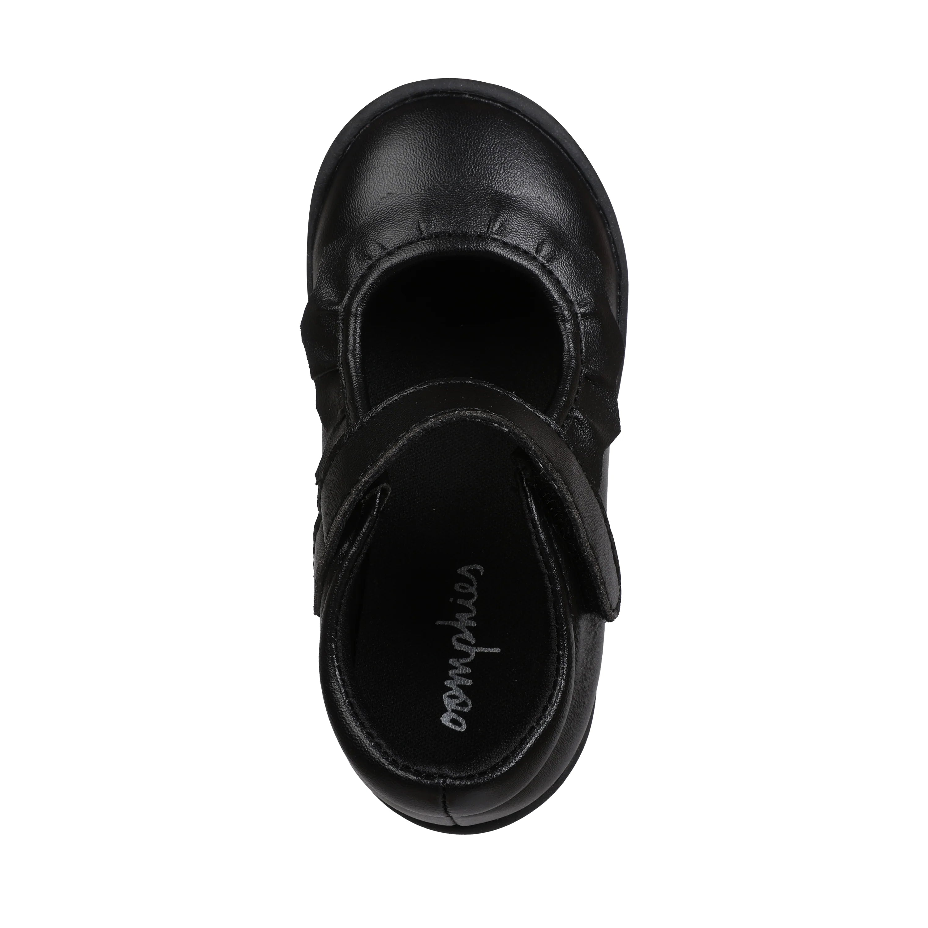 Oomphies Girls' (Sizes 5-3) Amina  Leather Mary Jane - Black/Black