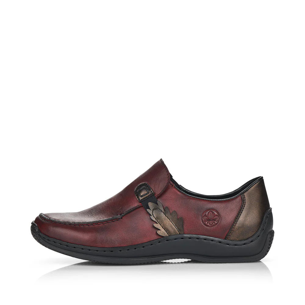 Rieker L1759 Celia Slip-On - Red (Burgundy)