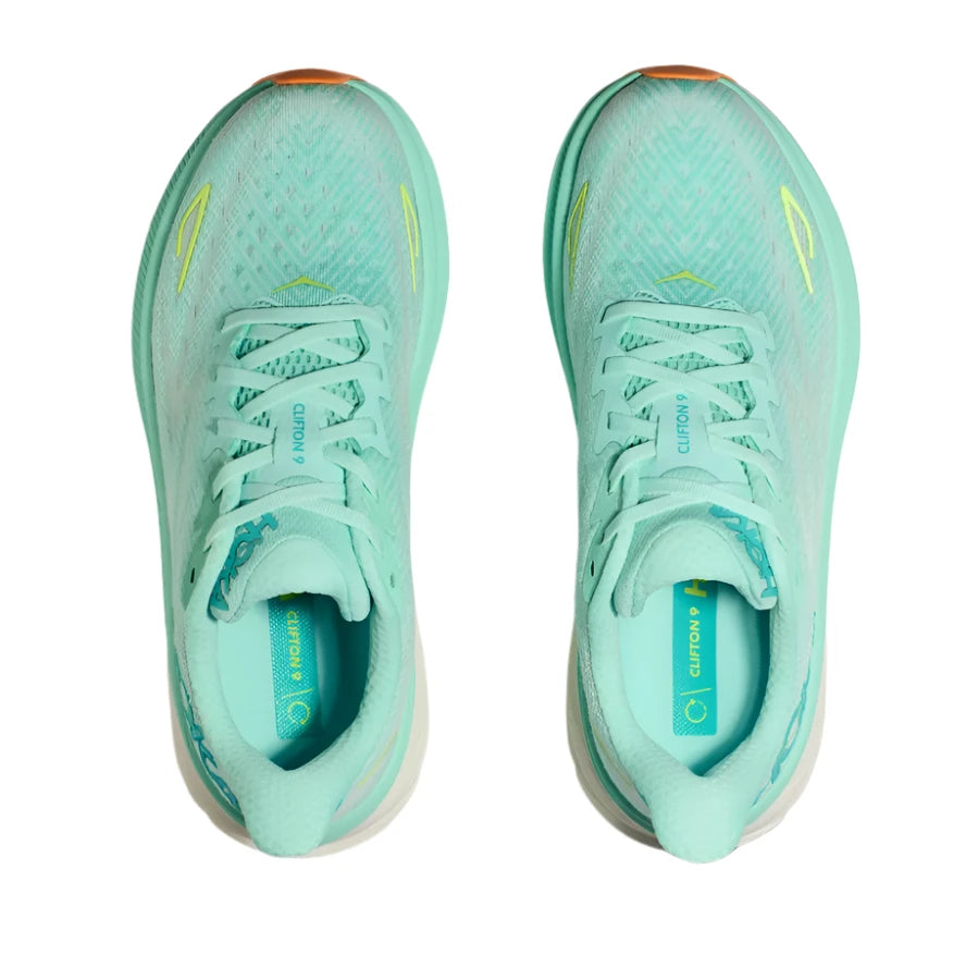 HOKA Women's Clifton 9 Sneaker - Seafoam/Aqua Breeze