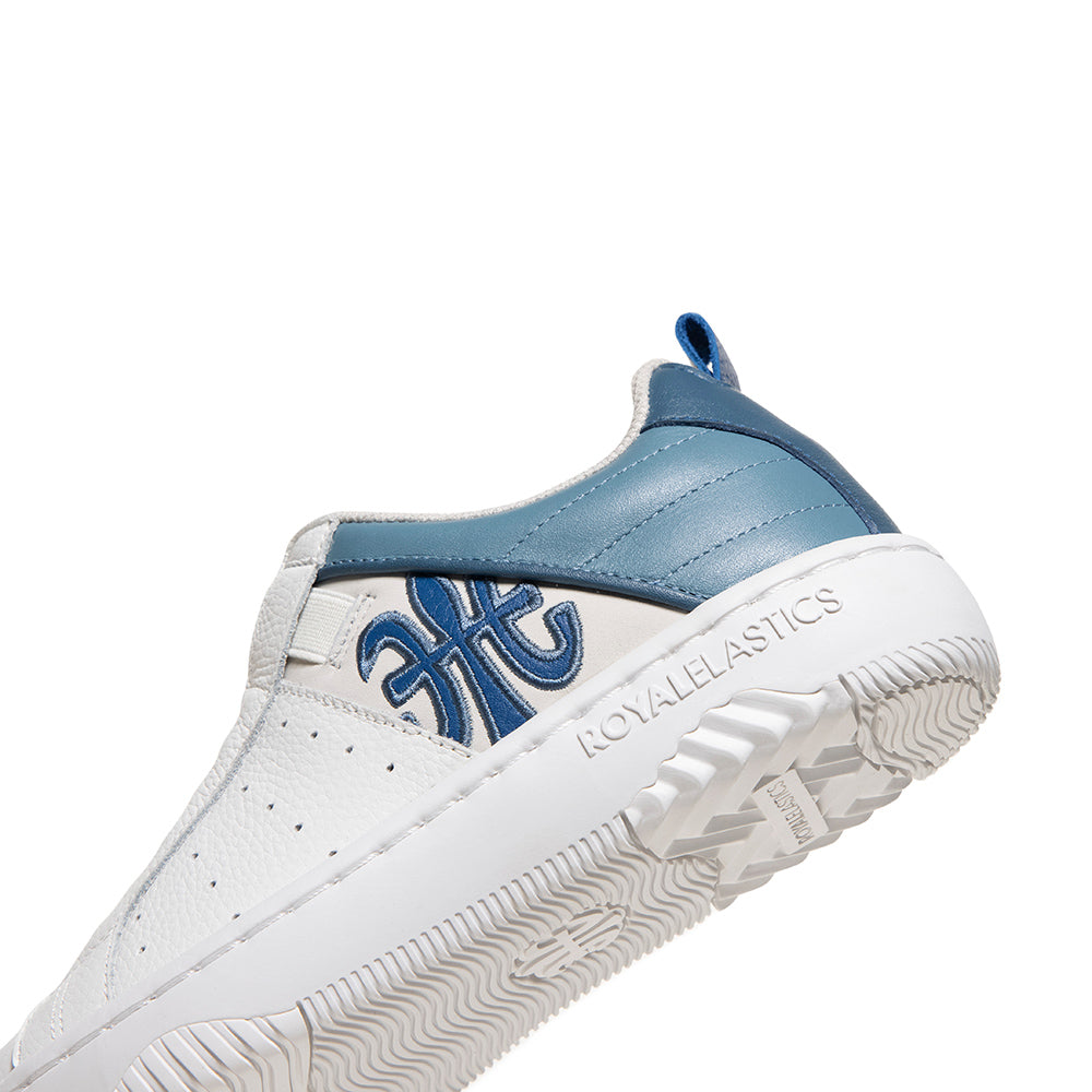 Women's Icon 2.0 White Blue Logo Leather Sneakers 96532-055