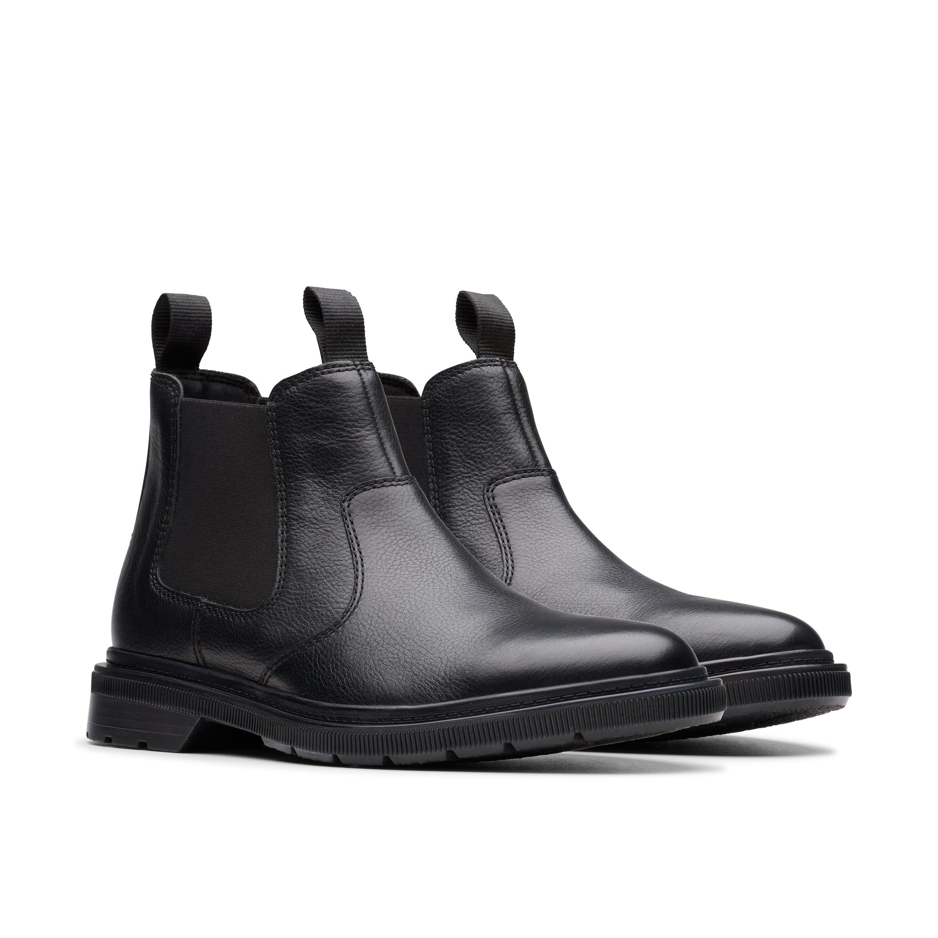 Clarks Men's Burchill Up Chelsea Boot - Black