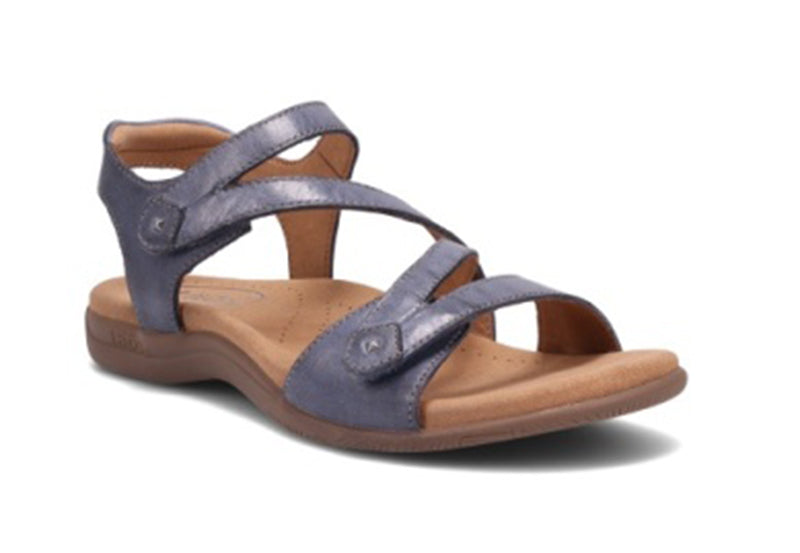 Taos Big Time Dark Blue Leather Sandals (Women)